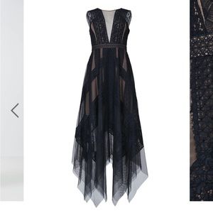 BCBGMAXAZRIA Andi Handkerchief Dress Holiday New Years Eve Dress BCBG